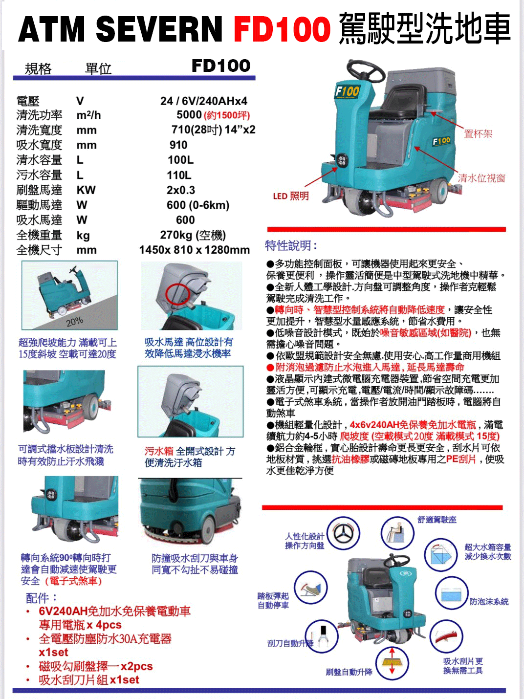 FD100駕駛式洗地車